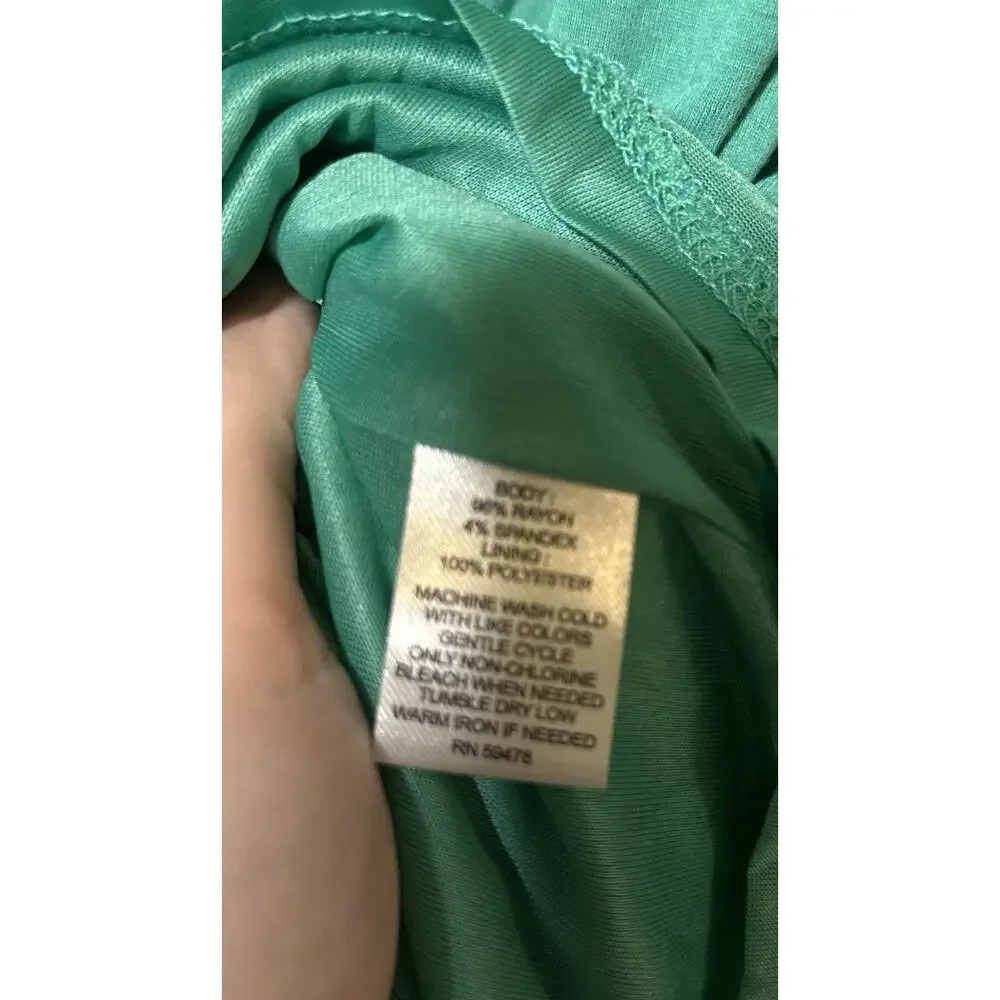 Cynthia Rowley Body-con Dress Teal Split Sleeve Cocktail Party Women Size‎ Large